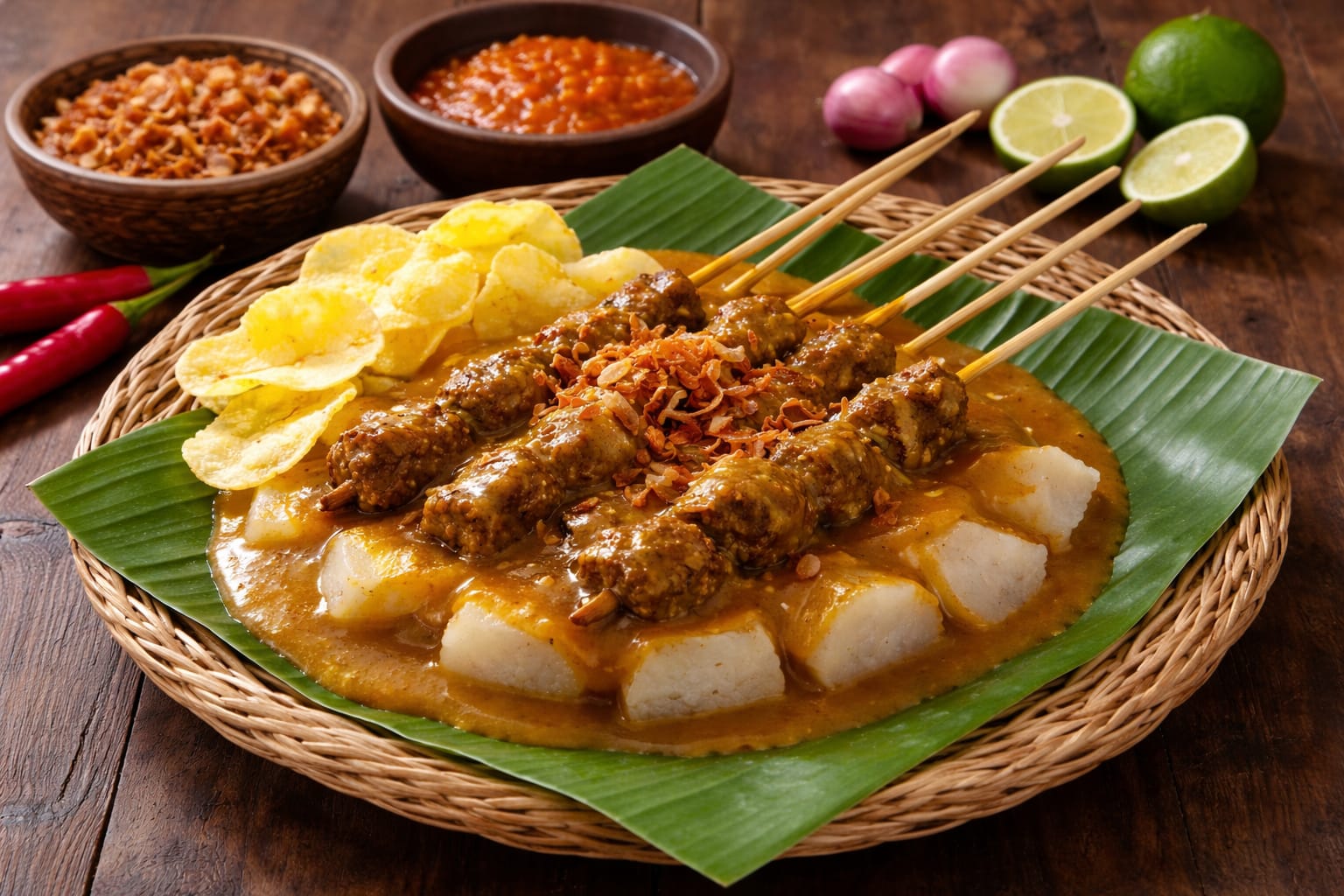 ilustrasi sate Padang di Malang