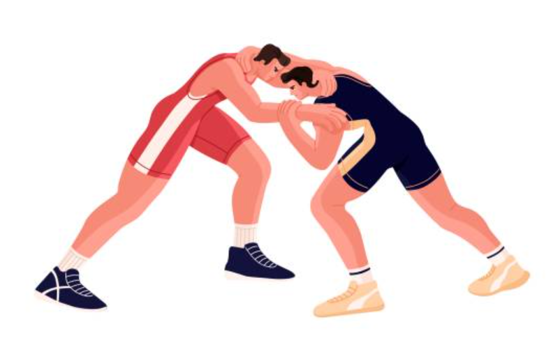 Ilustrasi Atlet Gulat