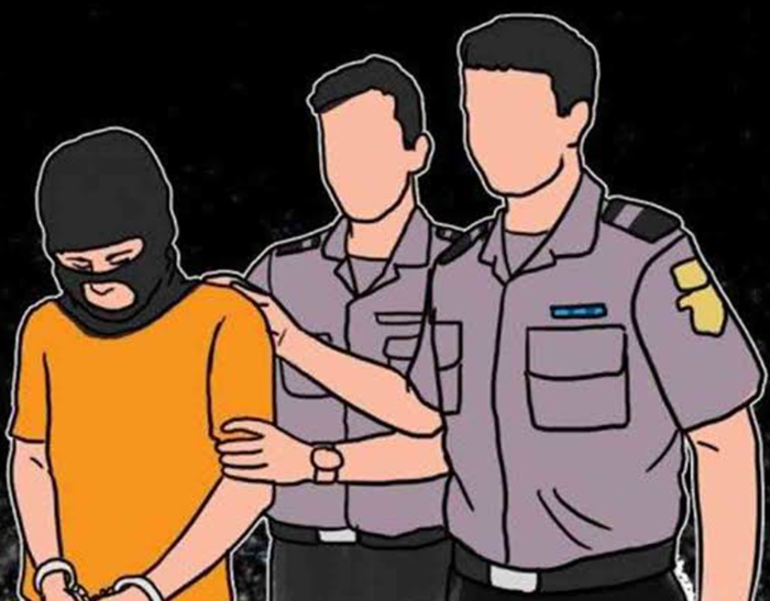 Ilustrasi Tersangka di Tangkap