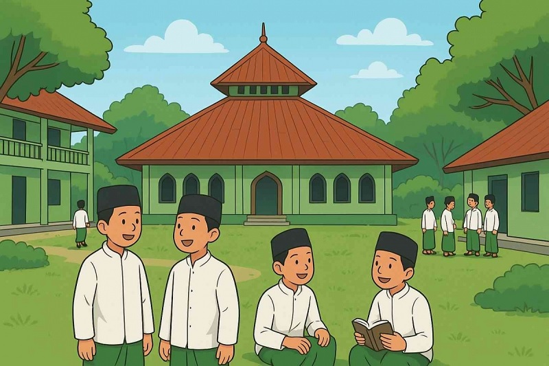 Ilustrasi pondok pesantren