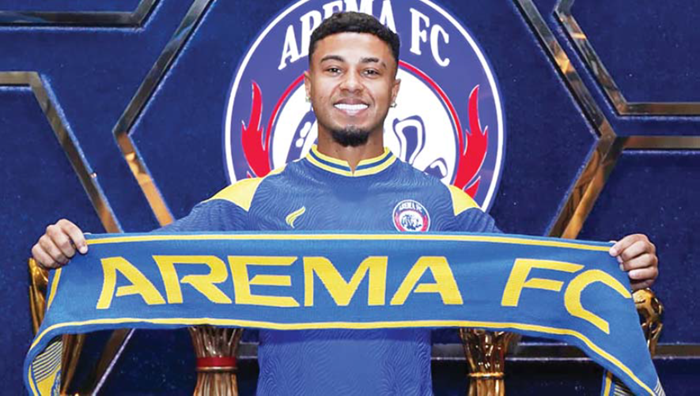 OPTIMITIS: Gabriel Silva menjadi rekrutan pertama Arema FC di bursa transfer tengah musim.
