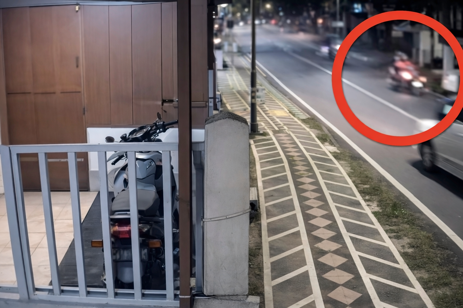 Rekaman CCTV kecelakaan di Bandulan pada Rabu (14/1). (Istimewa)