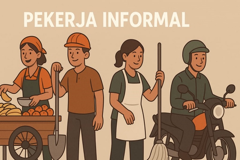 Ilustrasi pekerja informal