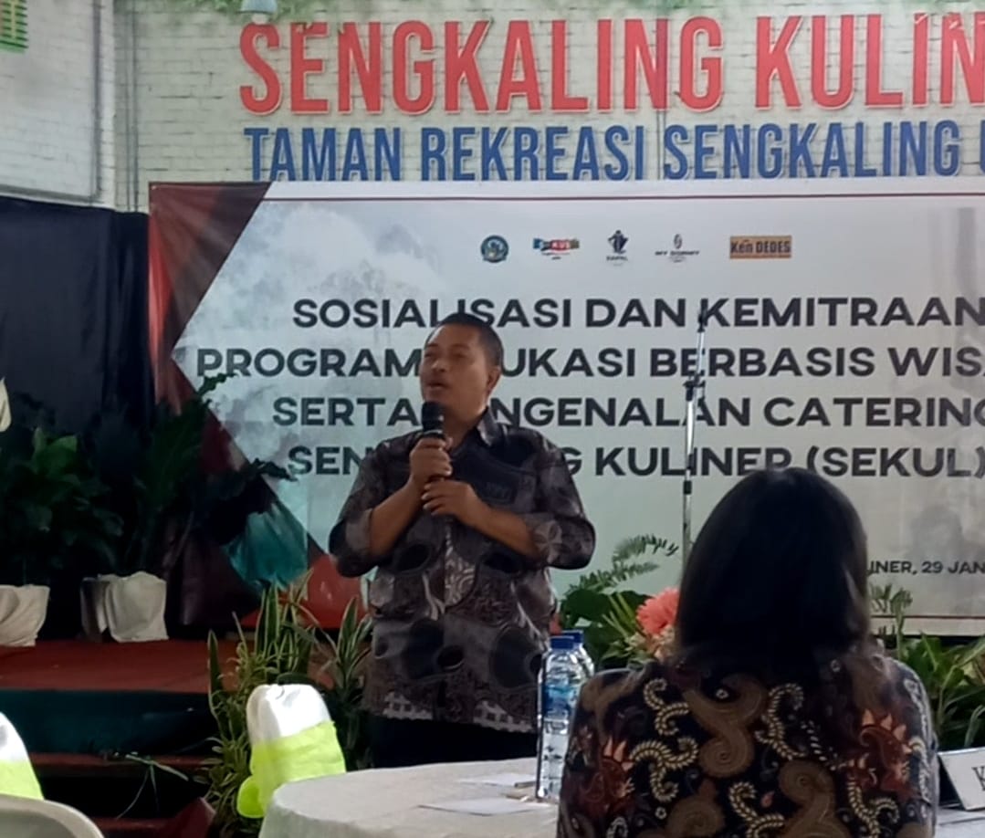BANGKIT BERSAMA: General Manager Taman Rekreasi Sengkaling, Dr. Ach. Mohyi, MM mengajak para pelaku pariwisata untuk bermitra dengan Sengkaling.