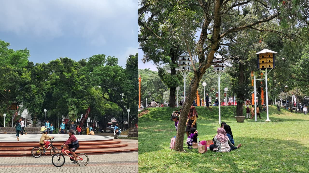Alun-Alun Merdeka Malang kini menjadi destinasi baru masyarakat. (Intan Nurlita Dewi - Radar Malang)