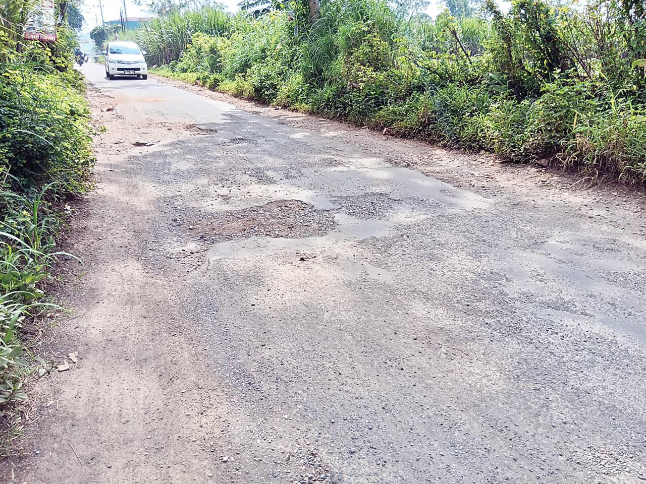 INFRASTRUKTUR: Kendaraan melintasi Jalan Desa Banjararum yang beberapa  ruas mengalami kerusakan kemarin. (INDAH MEI YUNITA/RADAR MALANG)
