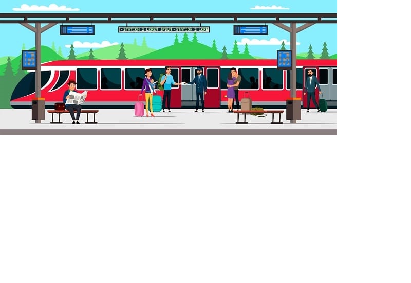 Ilustrasi stasiun kereta api