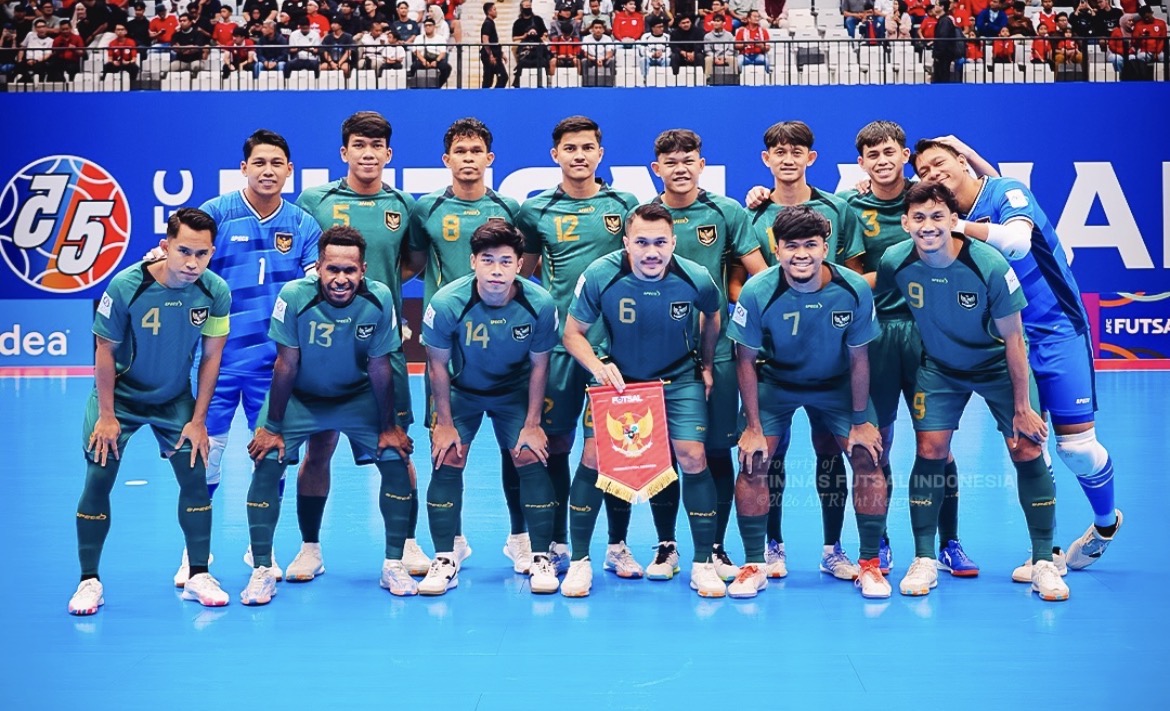 GARUDA TERBANG KE SEMIFINAL: Indonesia sukses menekuk lutut Vietnam 3-2 dalam laga perempat final Piala Asia Futsal 2026 di Indonesia Arena. (Instagram @timnasfutsal)
