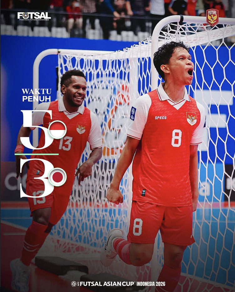 Hasil akhir timnas futsal Indonesia vs Jepang di AFC Futsal Cup, Kamis (5/2). (Instagram Timnas Futsal Indonesia)