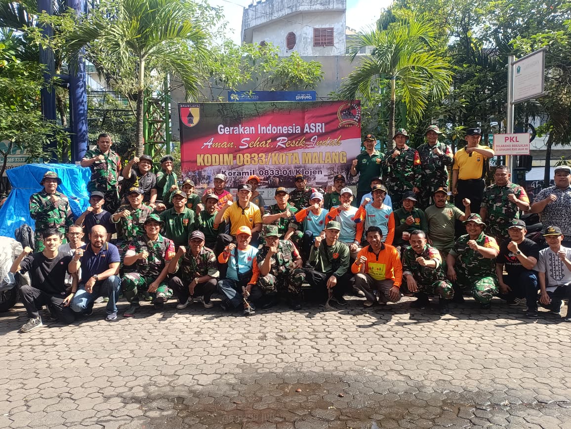 Kekompakan Koramil 0833-01/Klojen dan warga.
