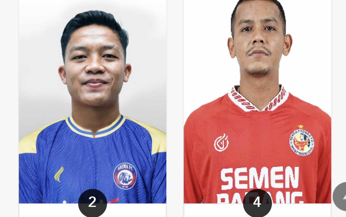 Leo Guntara (kanan) terdaftar di situs ILeague sebagai pemain baru Arema FC. (Website ILeague)