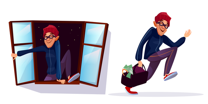Ilustrasi pencuri. (freepik).