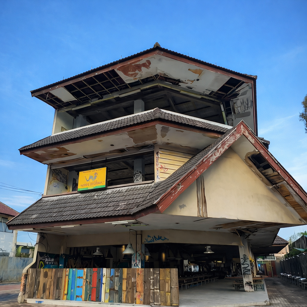 NEWS PLACE: Kafe Nogokeling Suzuran terletak di depan gerbang Araya yang memberikan vibe ngopi yang unik. (Tiktok: nongkrongkuy)