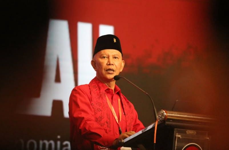 Said Abdullah dalam diskusi tertutup soal strategi ekonomi di Sekolah Partai PDIP, Jakarta Selatan, Rabu (11/2). (Instagram: @mh_said_abdullah)