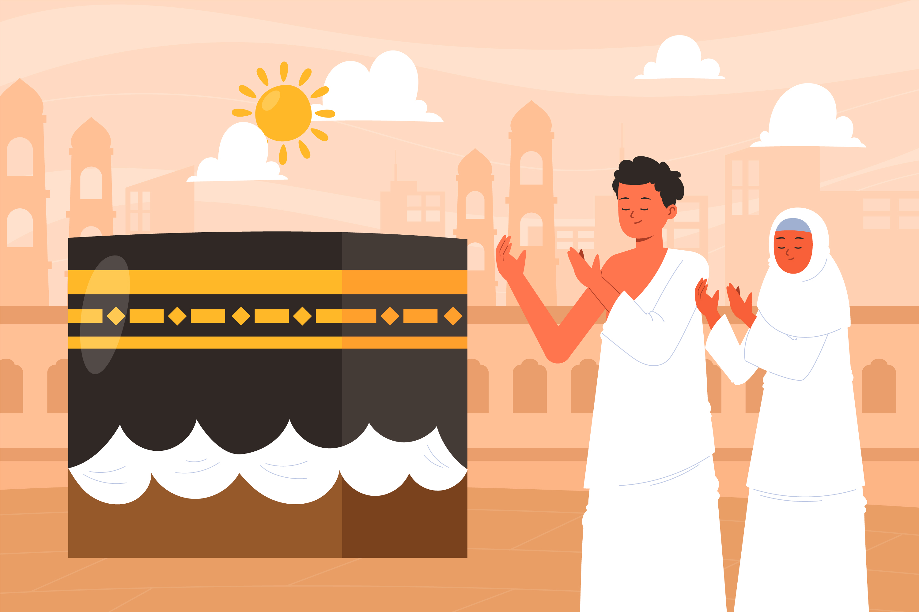 Ilustrasi ibadah haji. (freepik)