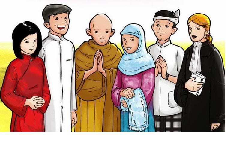 Ilustrasi kerukunan antarumat beragama