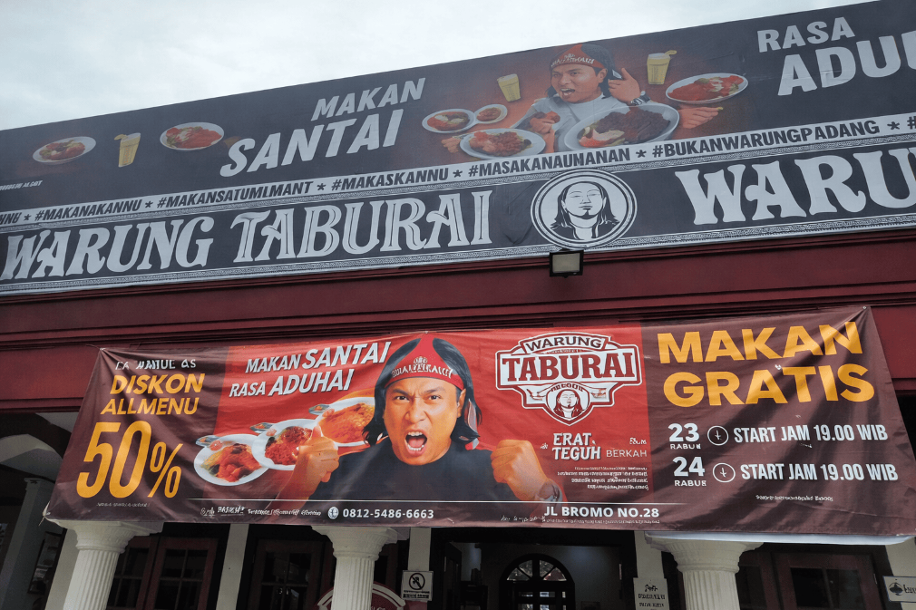 PRAZ TEGUH: Warung Taburai milik Praz Teguh kini hadir di Kota Malang. (Instagram: @warung_taburai)