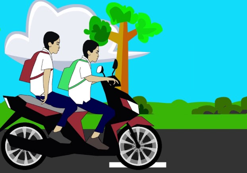 Ilustrasi Larangan Naik Motor untuk Anak SMP (Google)