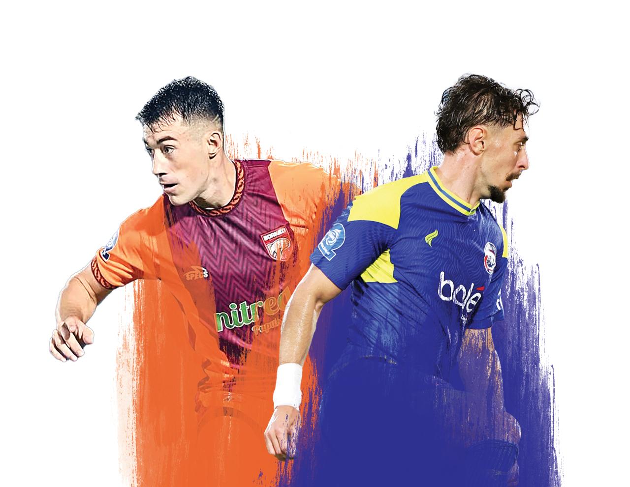 DUEL: Pemain Arema FC Gustavo Franca dijadwalkan bertemu dengan pemain Borneo FC Mario Peralta dalam laga nanti malam (26/2).