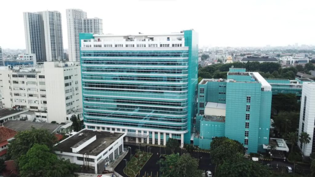 STANDAR INTERNASIONAL: Gedung Kanigara dibangun di RSUP Nasional RSCM sebagai pusat unggulan nasional untuk layanan transplantasi organ dan jaringan, terutama ginjal, hati, dan kulit.