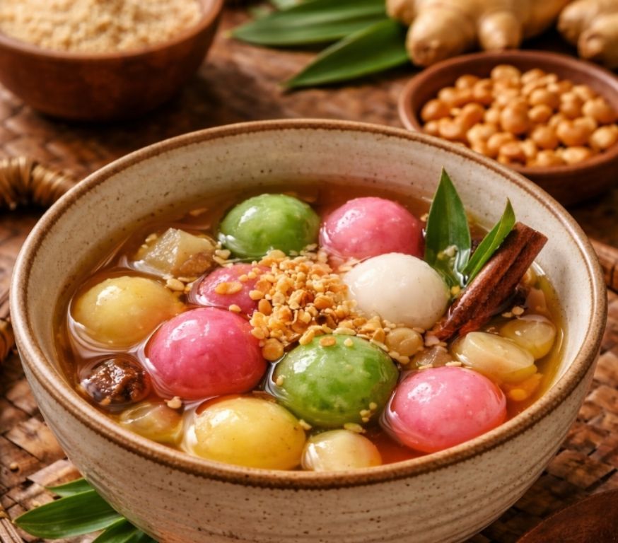 HANGAT: Ilustrasi wedang ronde yang nyaman diseruput saat udara dingin di Malang.