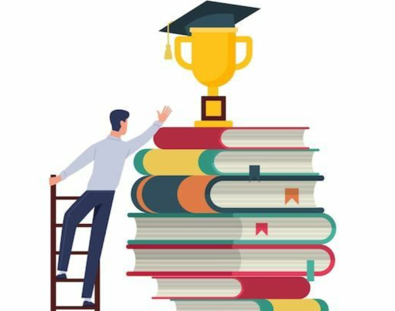 Ilustrasi perjuangan meraih pendidikan tinggi melalui program beasiswa, membuka kesempatan bagi mahasiswa kurang mampu untuk menggapai prestasi dan masa depan yang cerah(Pinterest @kunalhealthtips)