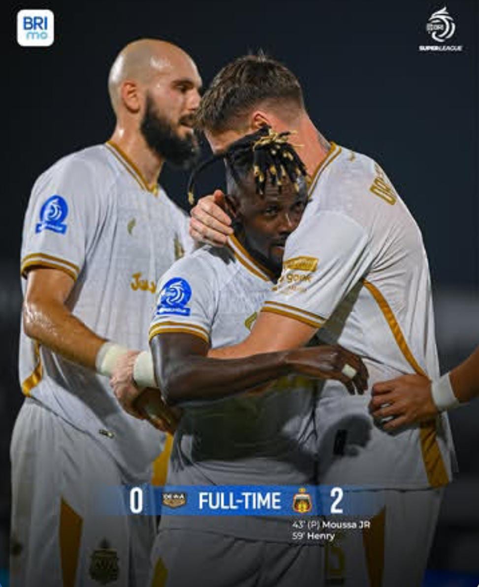 Kemenangan Bhayangkara Presisi Lampung FC pada BRI Super League dengan cetak gol dari Moussa dan Henry. (Instagram @liga1match)