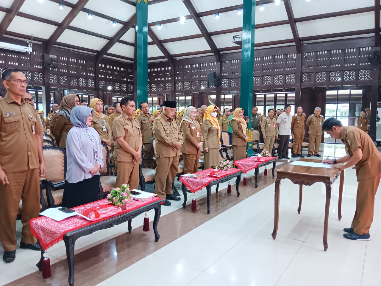 USULAN PROGRAM: Aparatur sipil negara (ASN) mengikuti Forum Perangkat Daerah (FPD) Pramusrenbang RKPD di Pendapa Panji, Kepanjen pada Selasa lalu (3/3).  