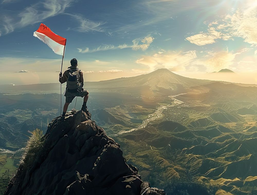 Illutrasi negara Indonesia yang aman ketika perang dunia ke III pecah. (Freepik)