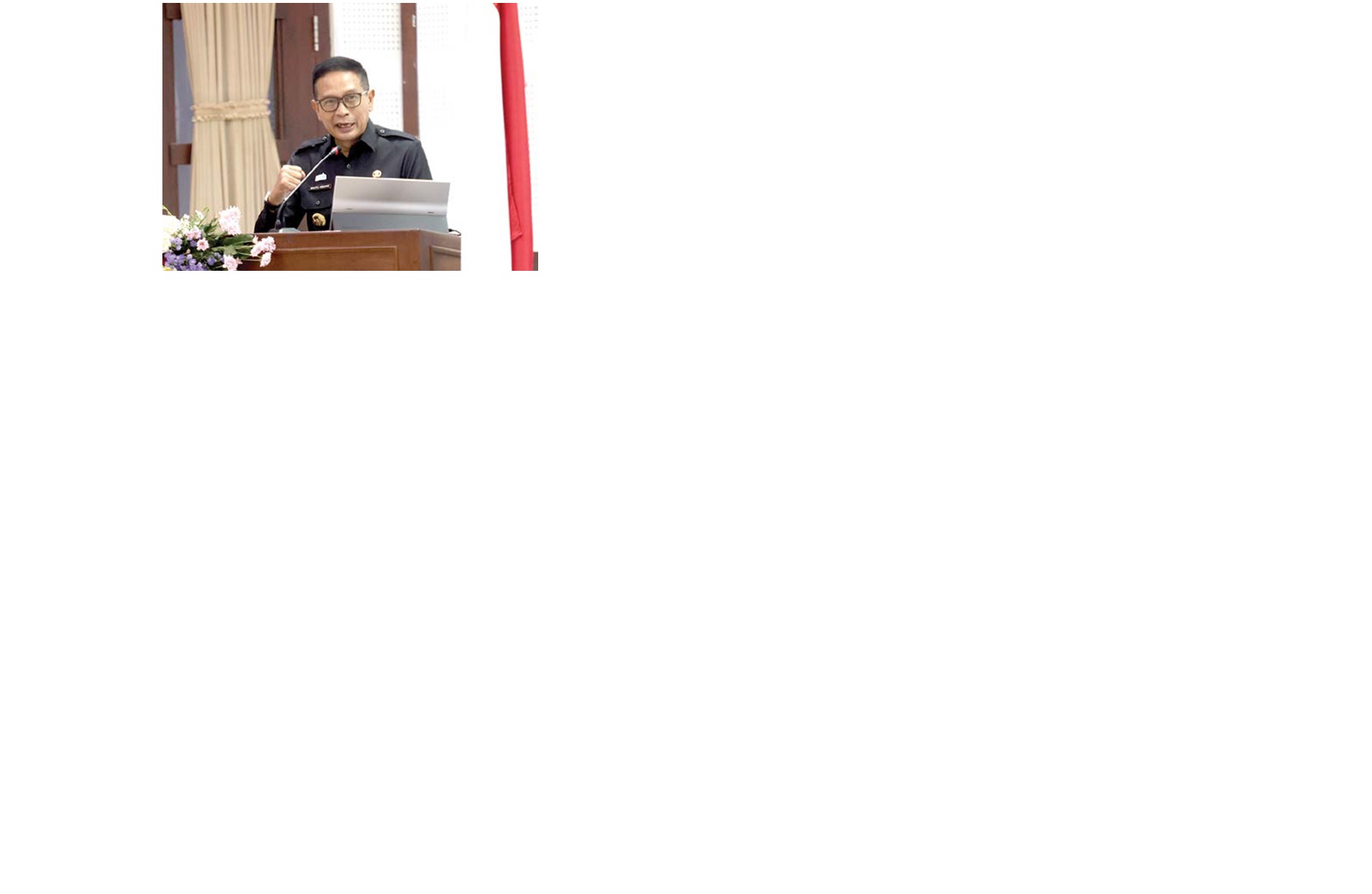 SAMPAIKAN HASIL: Wali Kota Malang Wahyu Hidayat membeberkan capaian kinerja yang sudah terlaksana pada 2025 kemarin.