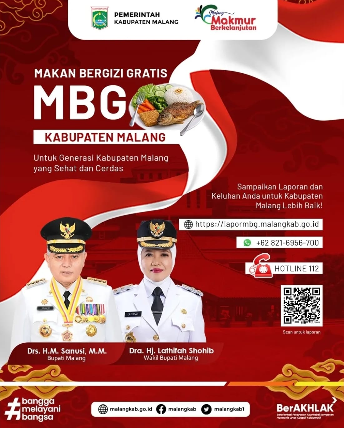 Poster layanan aduan untuk menu MBG bermasalah. (Pemkab Malang for Radar Malang)