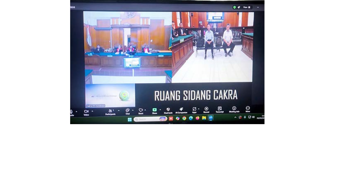 HARI INI PLEIDOI: Sidang luring untuk kasus korupsi pengadaan lahan di Polinema digelar di PN Surabaya, 6 Maret lalu.