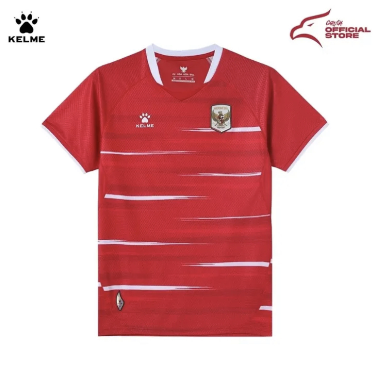 Desain jersey anyar Timnas Indonesia dari Kelme. (Istimewa)