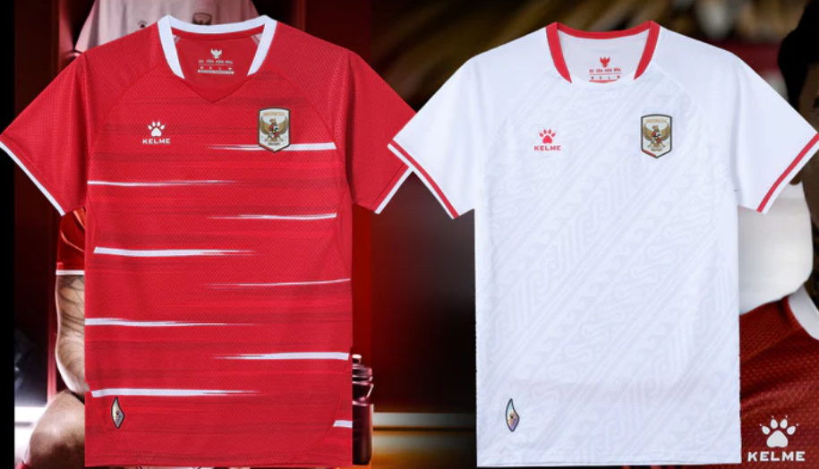 Pakai jersinya, tunjukkan semangatnya! Dukung Garuda dengan gaya terbaru. Jersey Timnas Indonesia edisi terbaru. (Website Kelme)