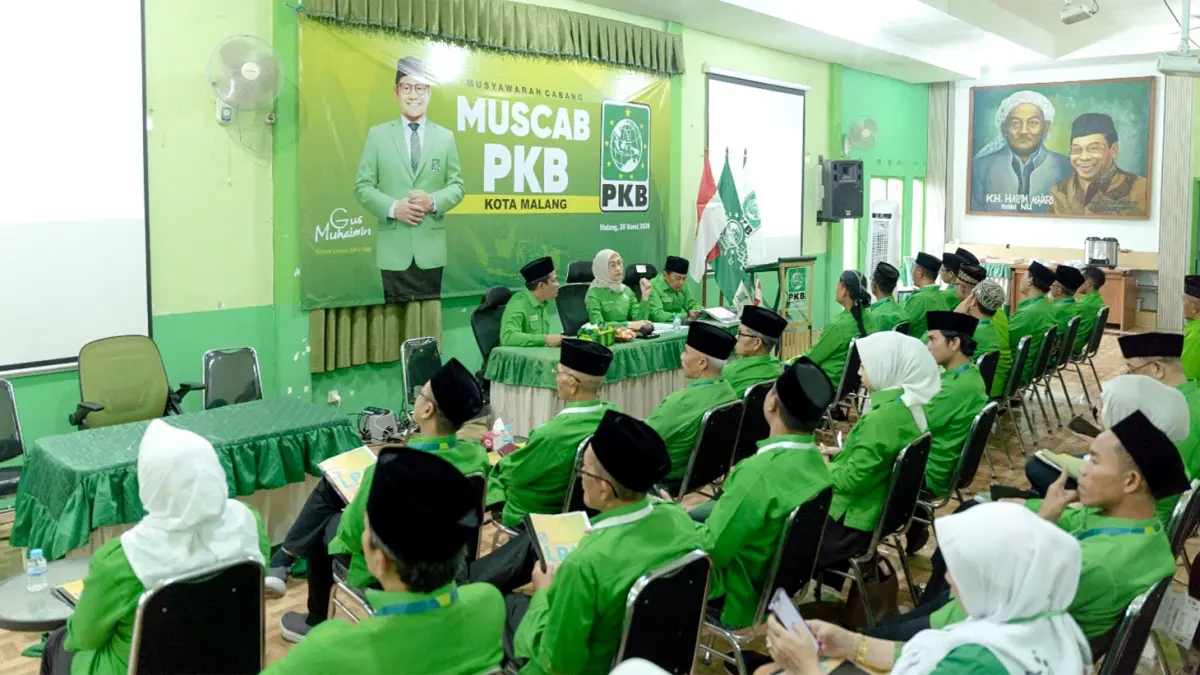 FORUM POLITIK: Puluhan kader menghadiri Musyawarah Cabang (Muscab) di Kantor DPC PKB Kota Malang Jalan Ketapang, Sabtu lalu (28/3). 