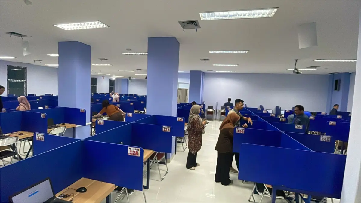 PERSIAPAN: Universitas Brawijaya mengecek lokasi untuk UTBK 2026.