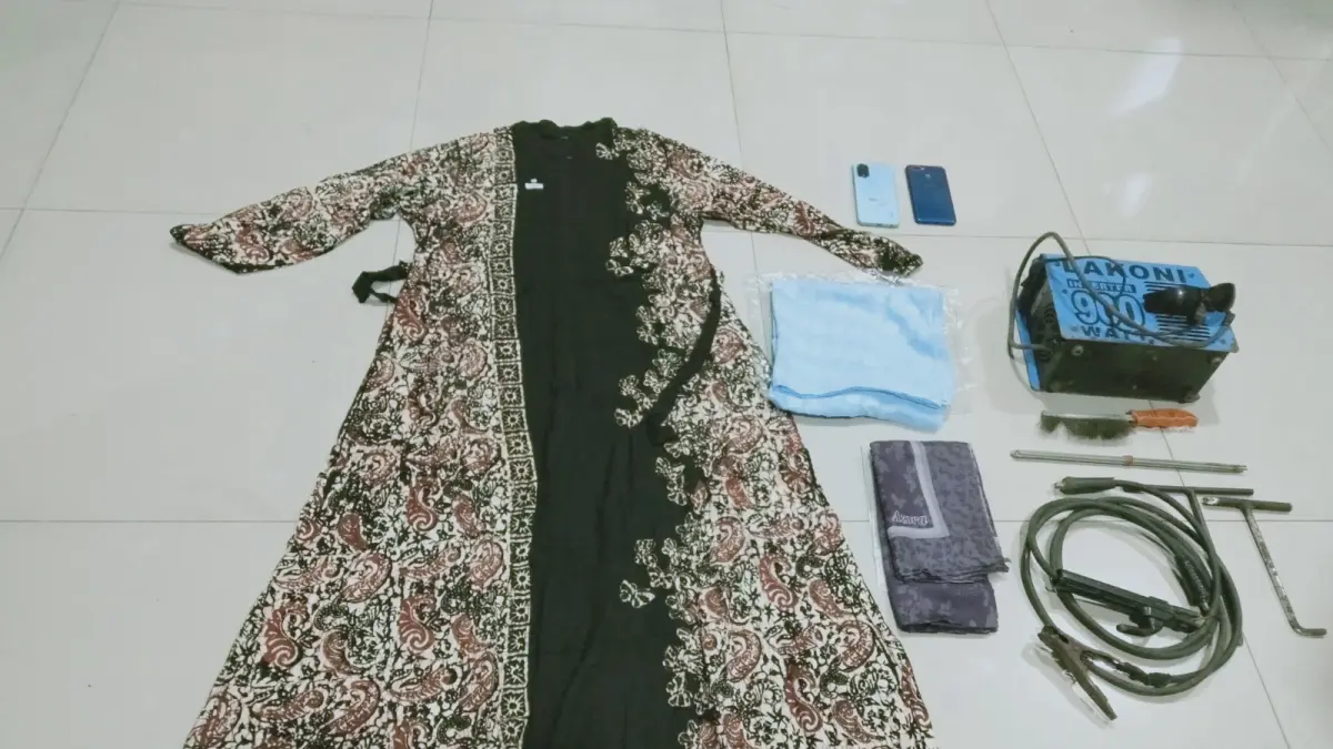 Sejumlah barang yang dicuri pria di Poncokusumo saat salat id akhir Maret lalu. (Polsek Poncokusumo)