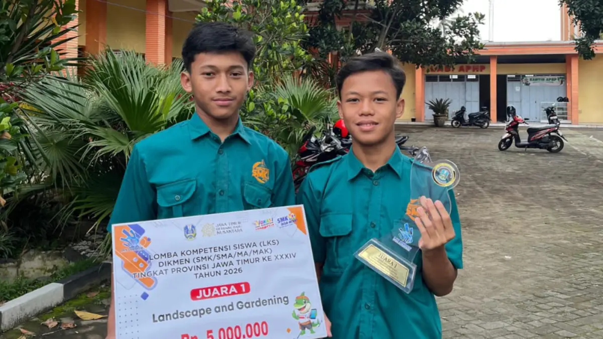 BIKIN BANGGA : Delegasi SMK NU Sunan Ampel Poncokusumo di ajang LKS DIKMEN Jatim pada 6-9 April di Surabaya.
