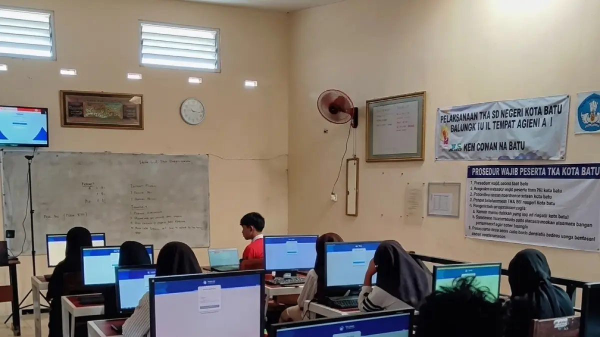 kondisi pelaksanaan TKA siswa paket B Kota Batu
