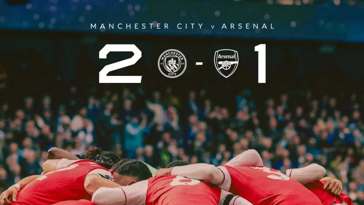 Skor pertandigan Arsenal Vs Manchester City (@Arsenal)