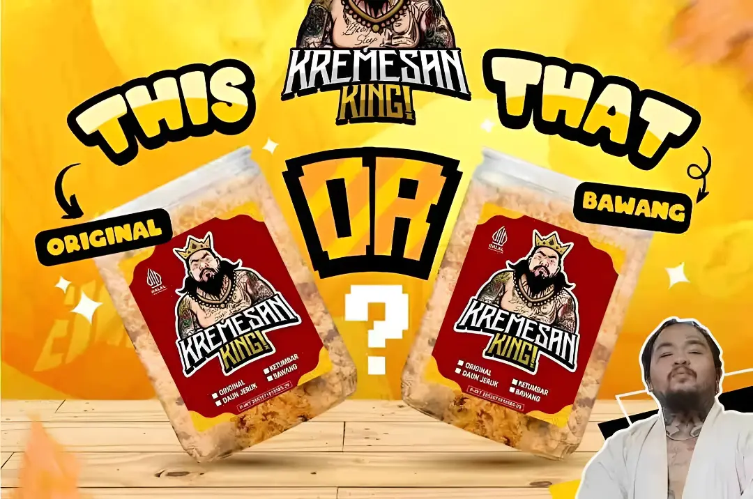 Original dan bawang adalah pilihan menu Kremesan King Abdi (Instagram @kremesankingabdi)
