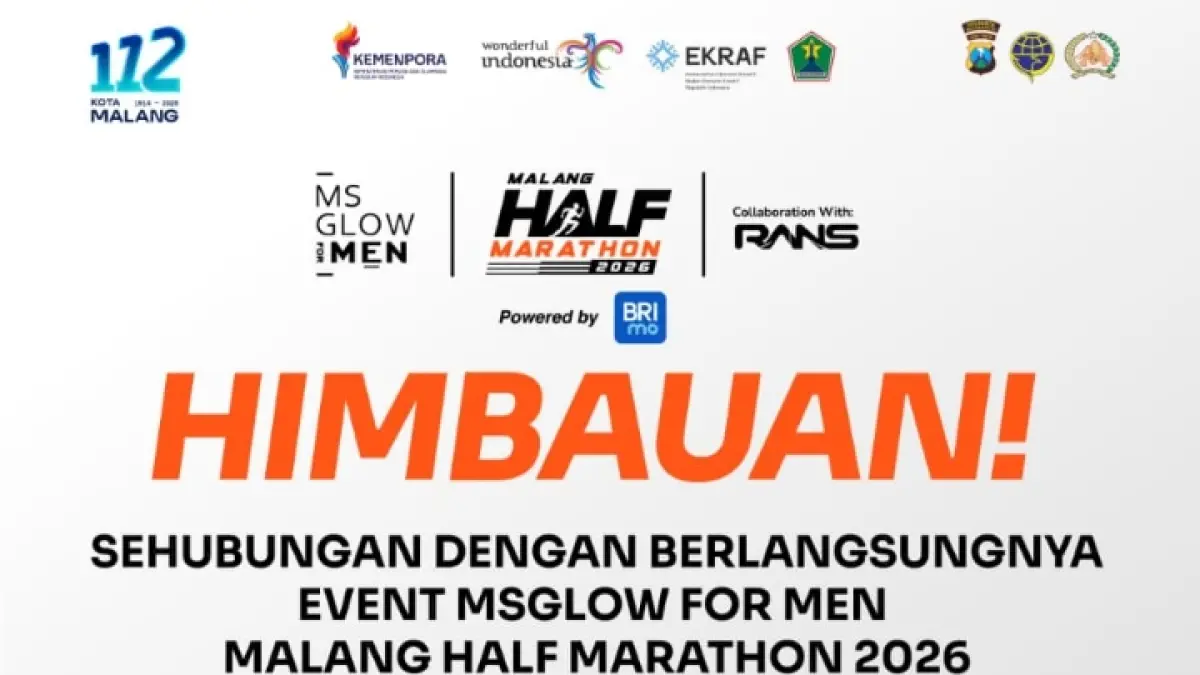 42 Titik di Kota Malang yang Dipakai Jalur Lari Half Marathon Besok Pagi