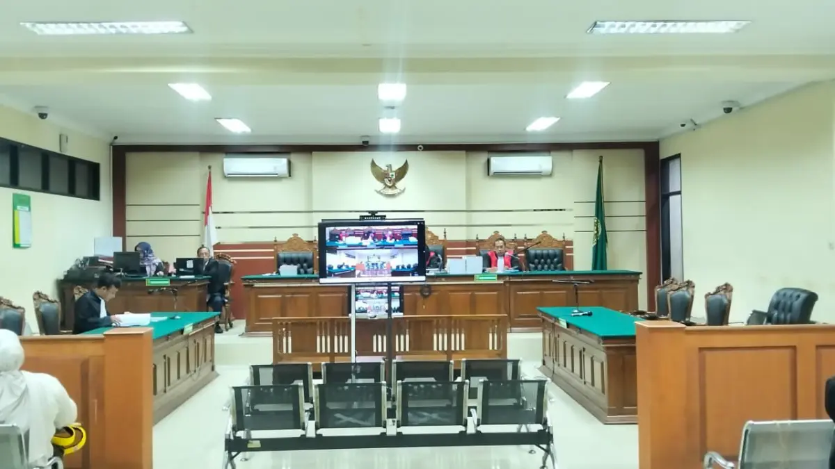  Suasana sidang korupsi kredit fiktif yang melibatkan satu terdakwa buron di Pengadilan Negeri Tindak Pidana Korupsi (PN Tipikor) Surabaya pekan lalu. (Kejari Kabupaten Malang)