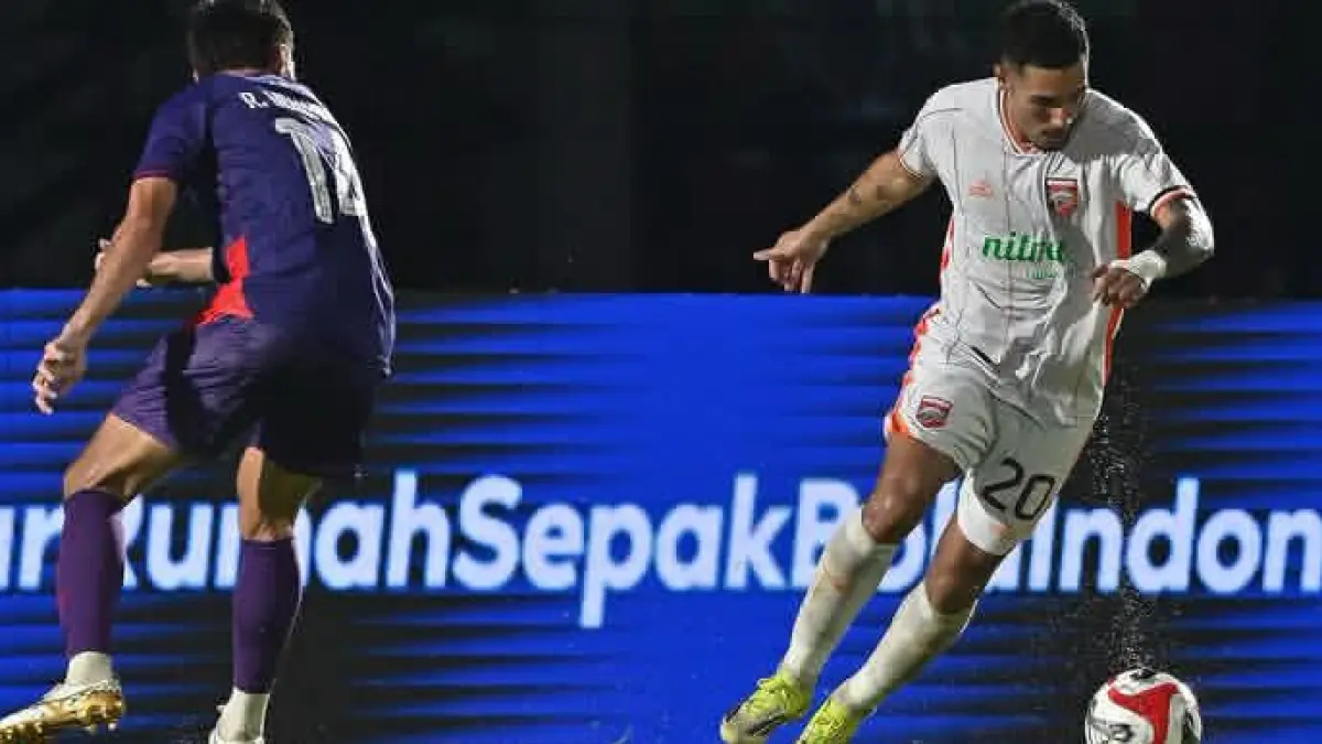 Kemenangan Krusial! Borneo FC rebut puncak klasemen usai taklukkan Persik 1-0 lewat gol Koldo Obieta. (Instagram @borneofc.id)