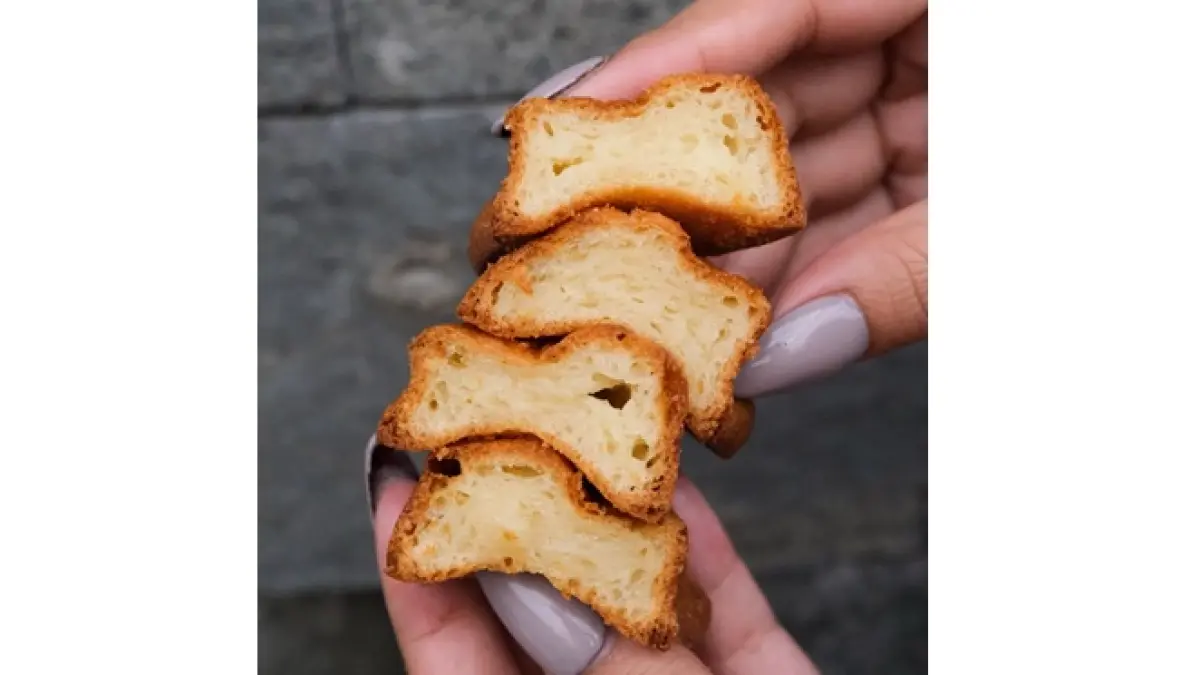 BANYAK DICARI: Butter tteok buatan Nerra Bakehouse Malang kerap dicari konsumen luar Kota Malang karena punya karakteristik berbeda.