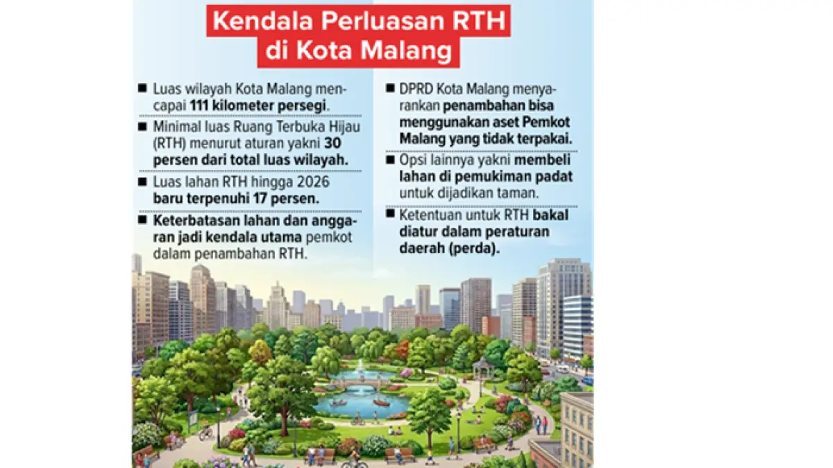 Grafis Kendala Perluasan RTH di Kota Malang