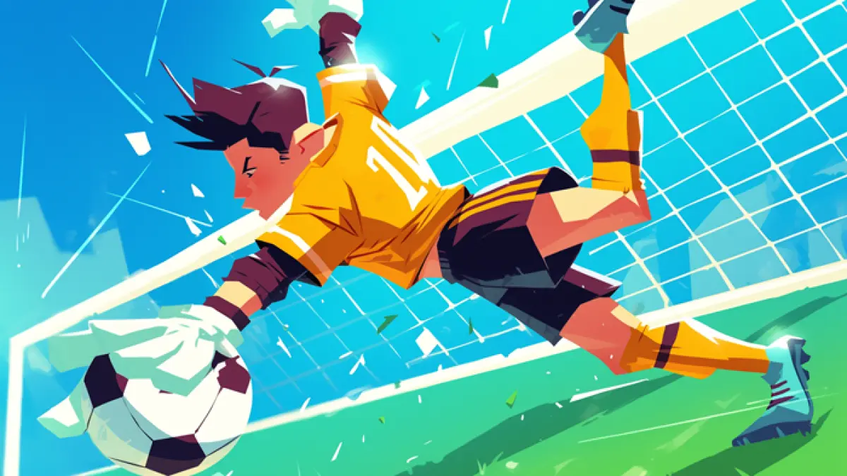 Illustrasi kiper sepakbola (freepik)