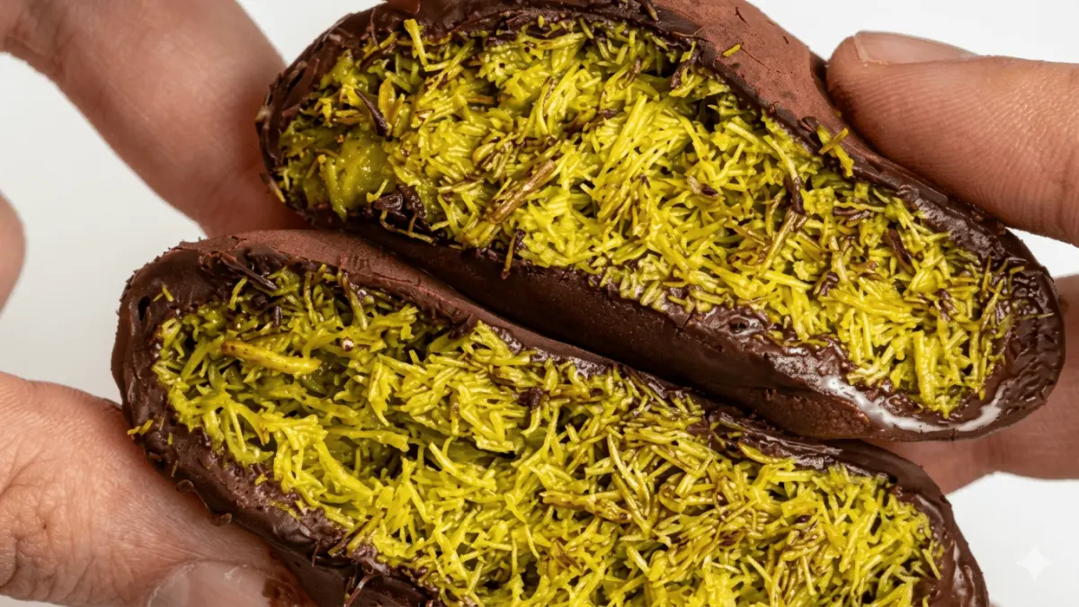 Dubai chewy cookie dengan isian pistacio kunafa. (Hypeabis / Google)