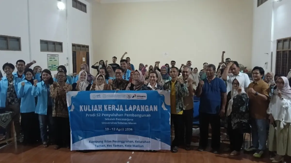 KOLABORATIF: Mahasiswa Program Studi Penyuluhan Pembangunan Universitas Sebelas Maret saat Kuliah Kerja Lapangan (KKL).