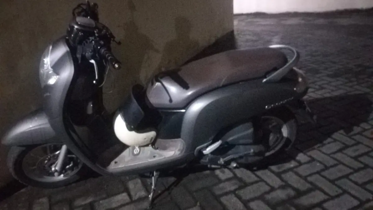 Motor Honda Scoopy yang dicuri oleh  Bayu Bambang Irawan. (Humas Polres Malang)